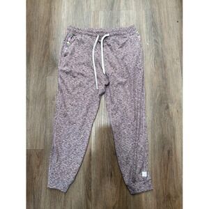 Wowie Womens Space Dye Joggers Maroon Heathered Athletic Lounge Pants Small